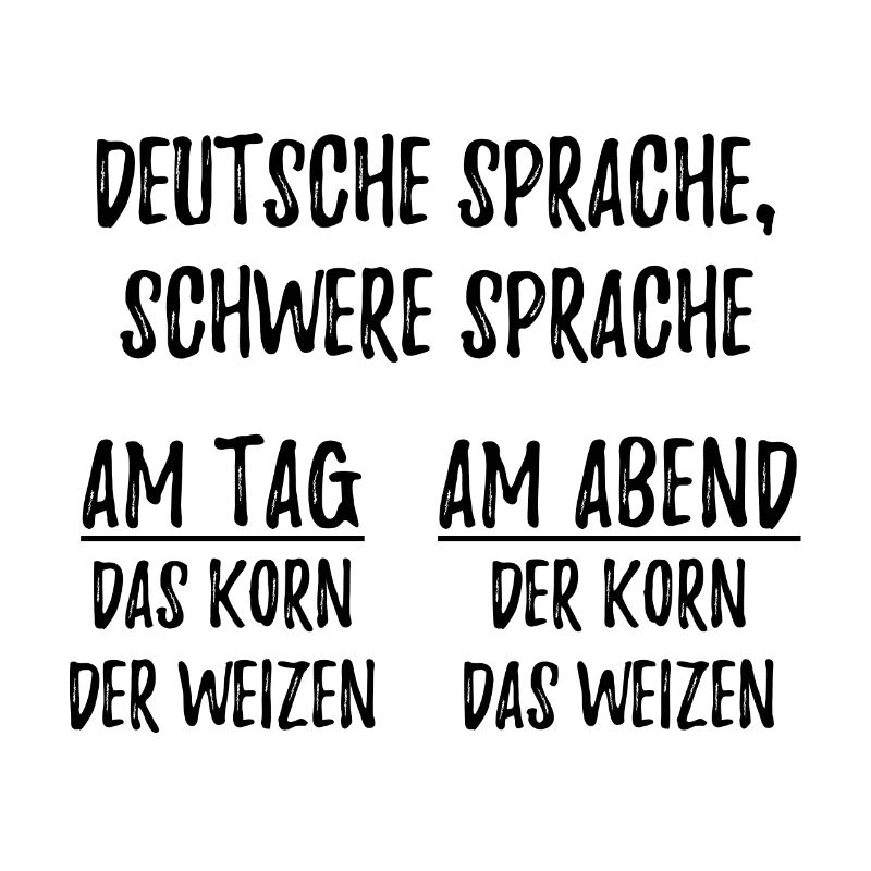 Deutsche Sprache schwere Sprache schwarz