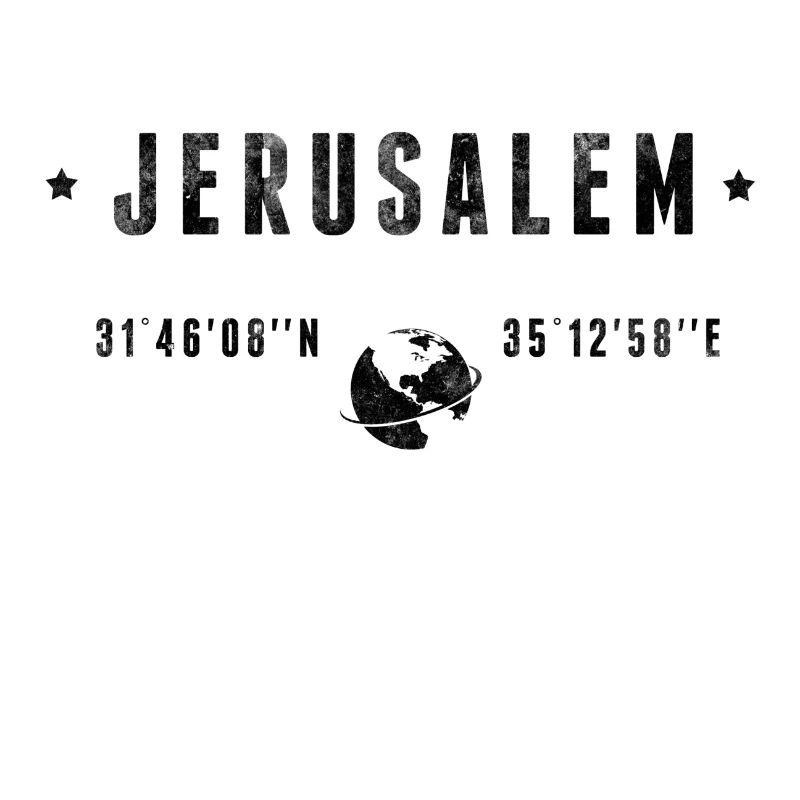 Jérusalem Coordonnées Géographiques Stylisées