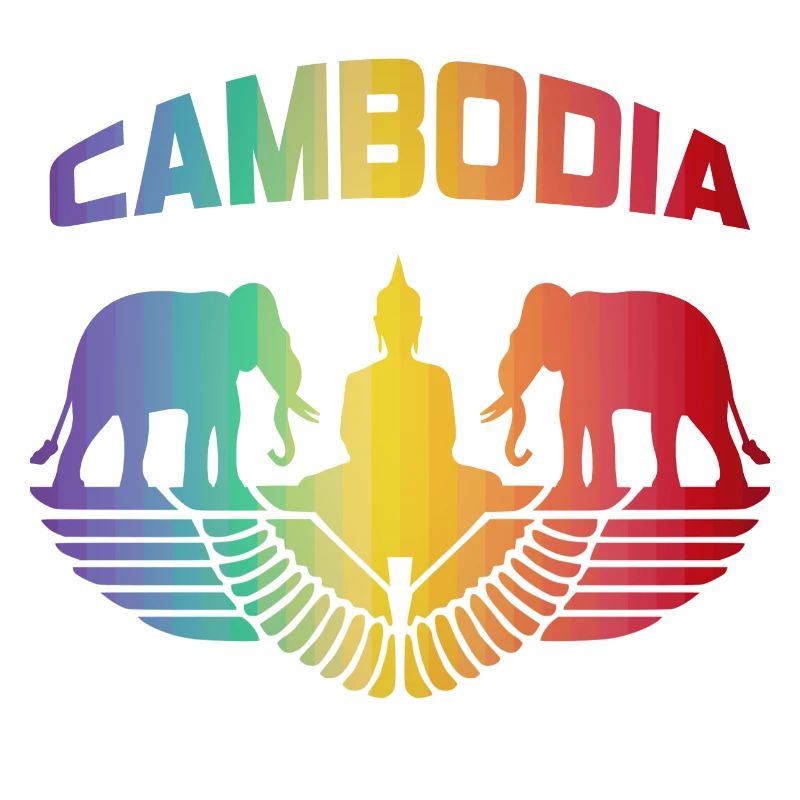 Cambodia Elephant with Buddha / Gift