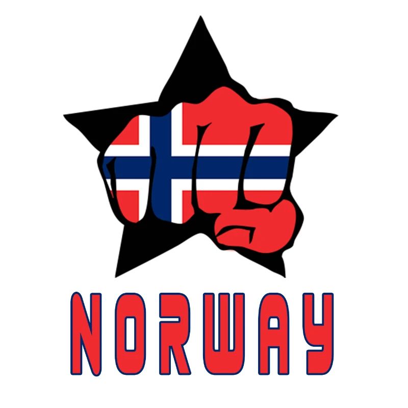 Norvège poing avec drapeau national cadeau drapeau