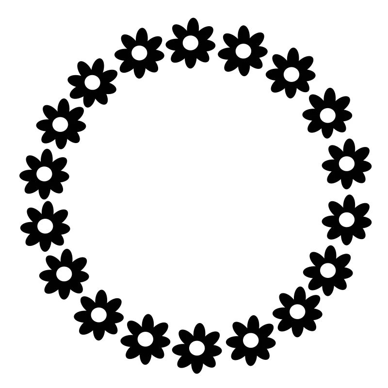 Une couronne de fleurs