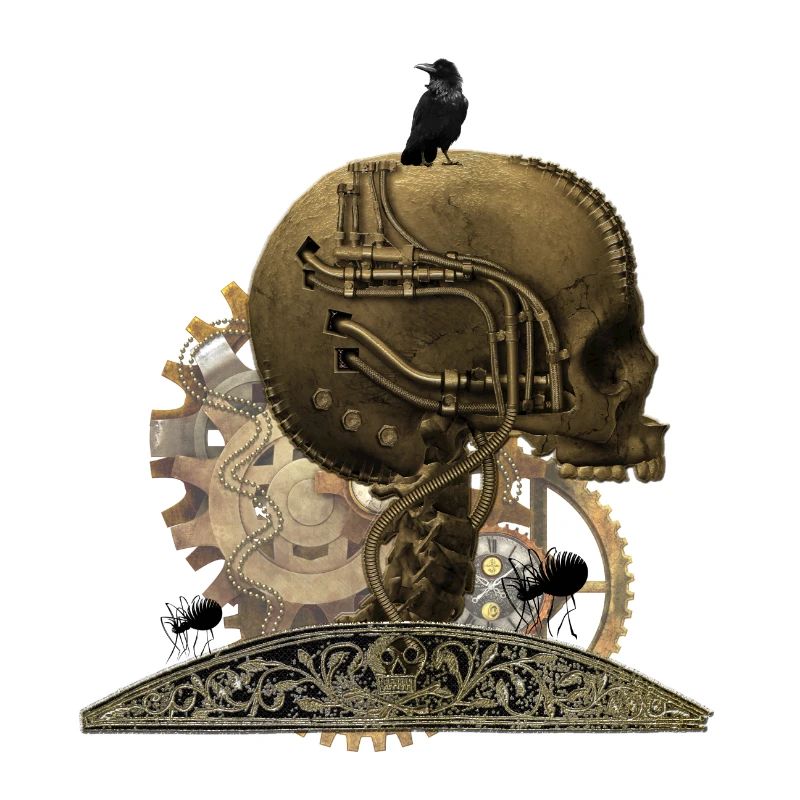 Stunning gruesome technical skull