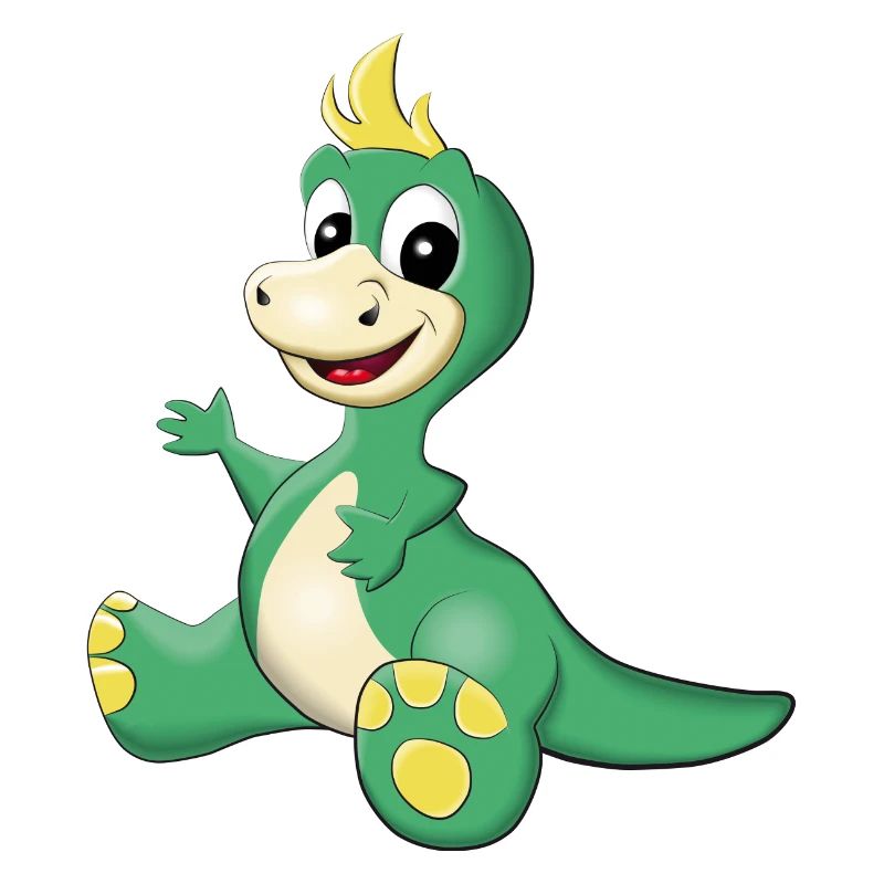 sitzender süßer Dino