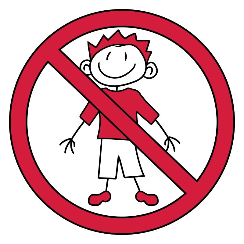 verboten schild zone keine kind gemalt kritzel com