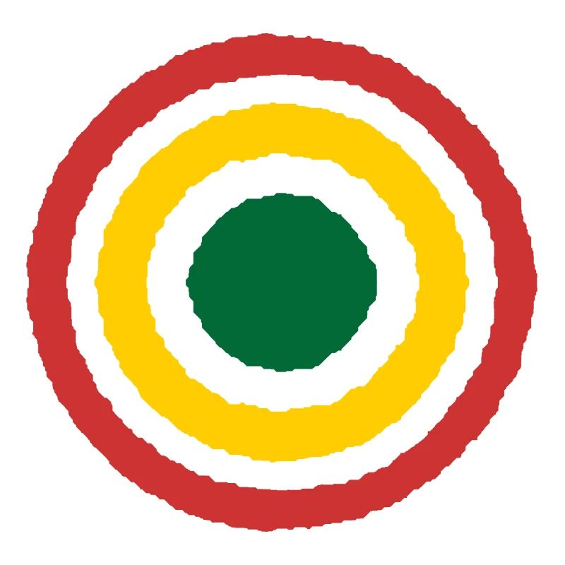 Abstract Concentric Reggae Circle Design