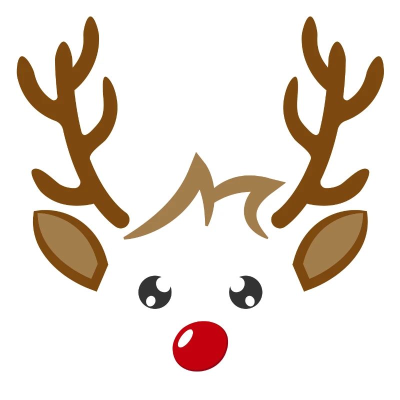 Visage de garçon de renne mignon Noël Noël