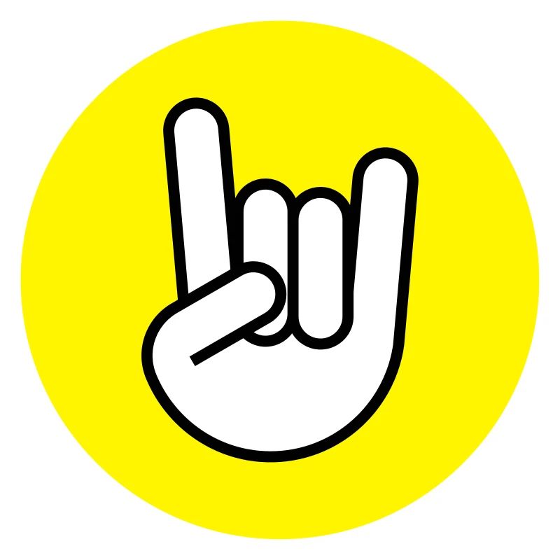 Pommes fork circle yellow