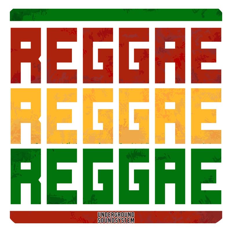 Reggae Font Block Graphic