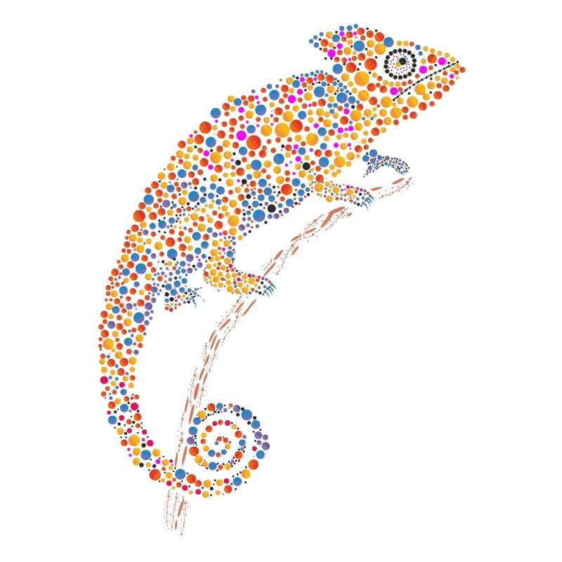 Caméléon mignon caméléon de couleur