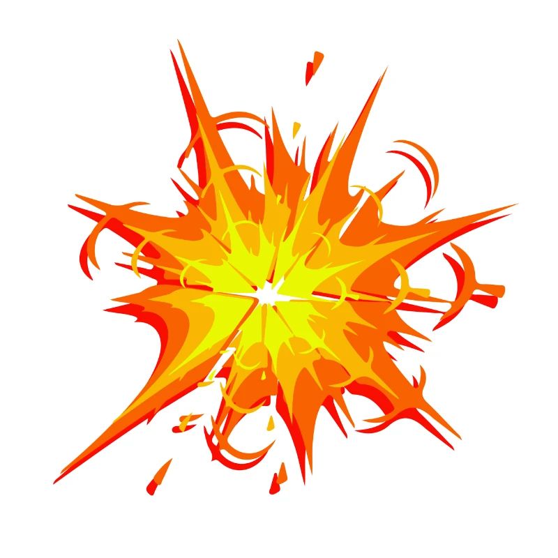 explosion star flame splash color blobs colorful