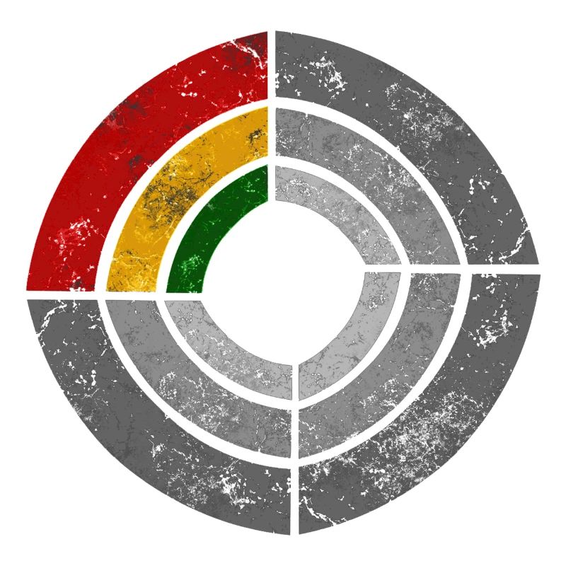 Illustration graphique de radar de puissance reggae