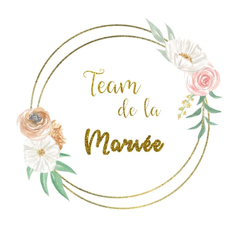 team de la mariée or et fleurs