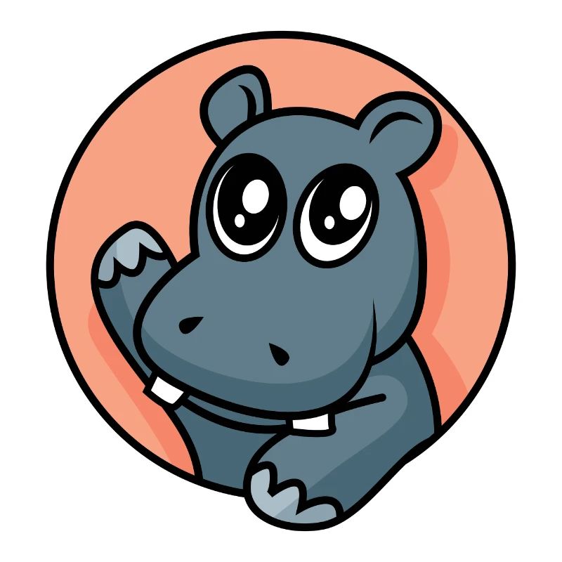 Fröhliches Nilpferd