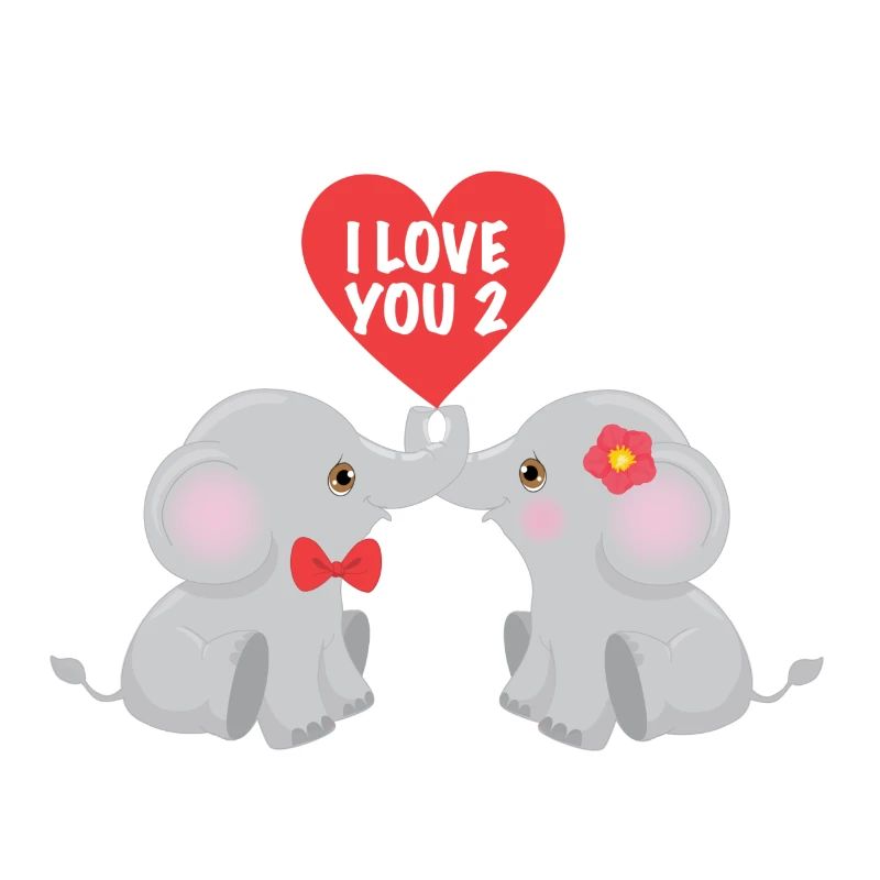 Elefant Elefanten Valentinstag Herz Liebe Geschenk