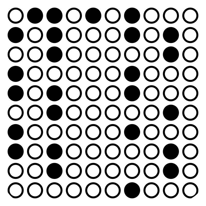 Nerdy Design "Primzahlen" bis 100