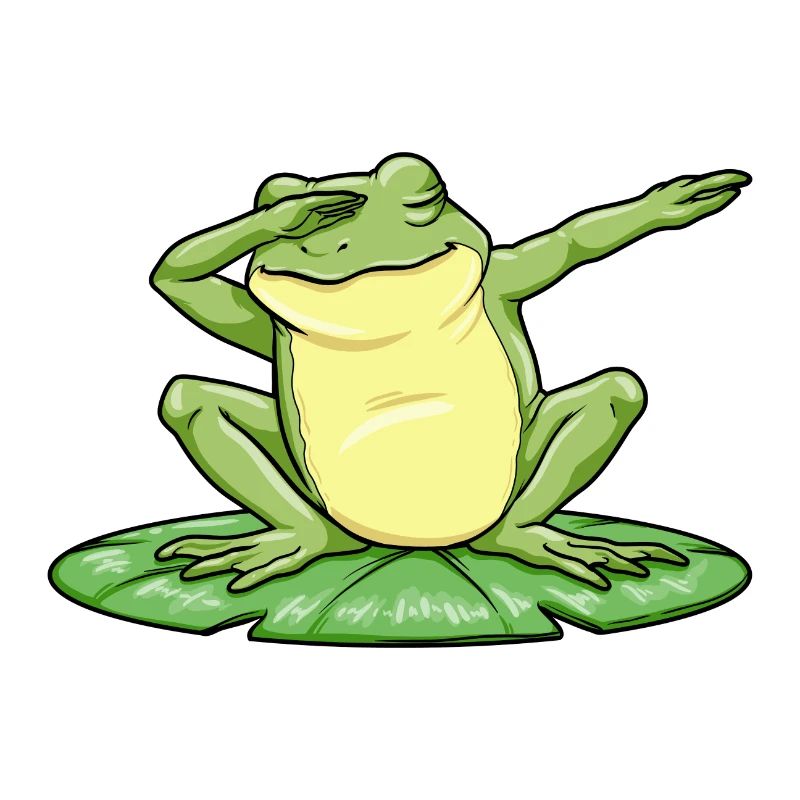Grenouille sur feuille au Hip Hop Dance Dab