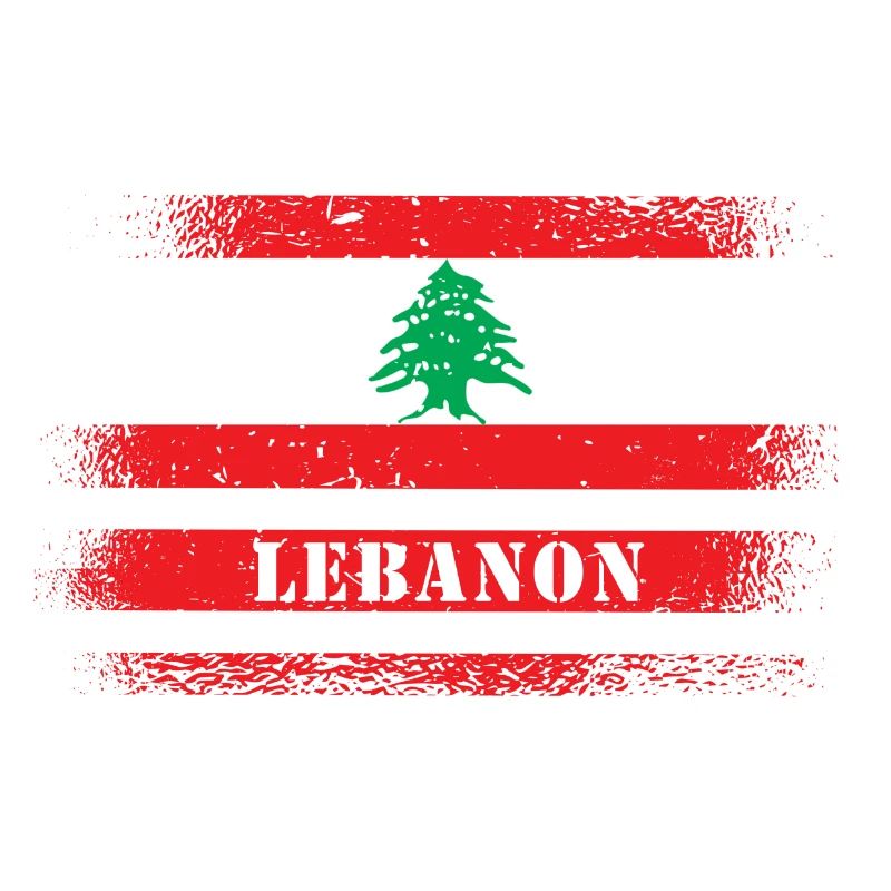 Liban drapeau vintage
