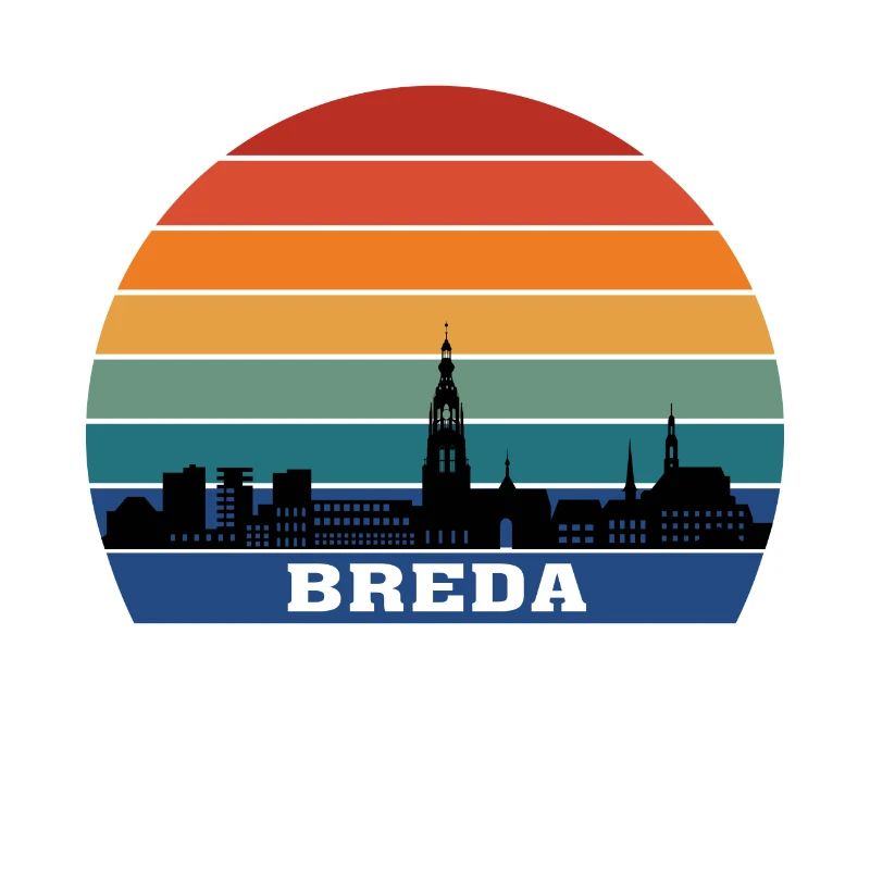 Breda Skyline Silhouette Souvenir Drapeau Pays-Bas