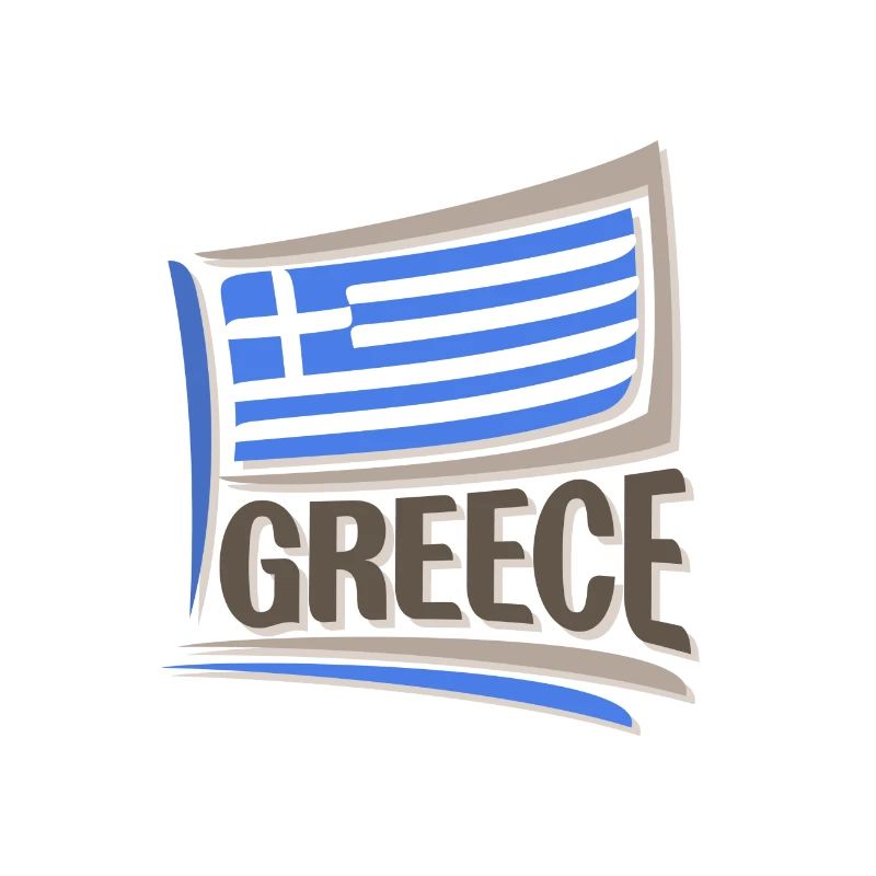Grèce Souvenir Landmark, Grèce Drapeau Voyage