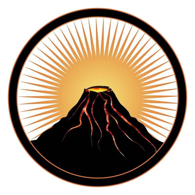 Vulkan Patch mit flüßiger Lava