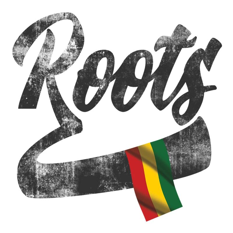 Roots Reggae Design mit farbiger Flagge