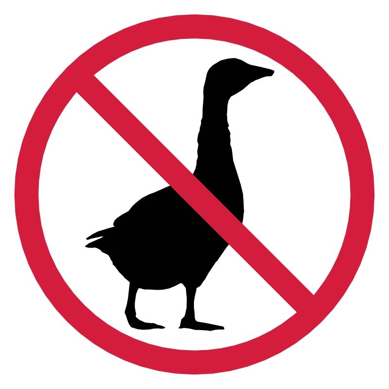 Signe interdit d'oie