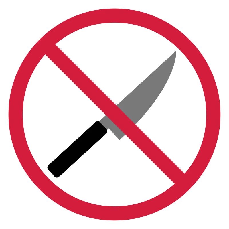 Couteau de signe interdit