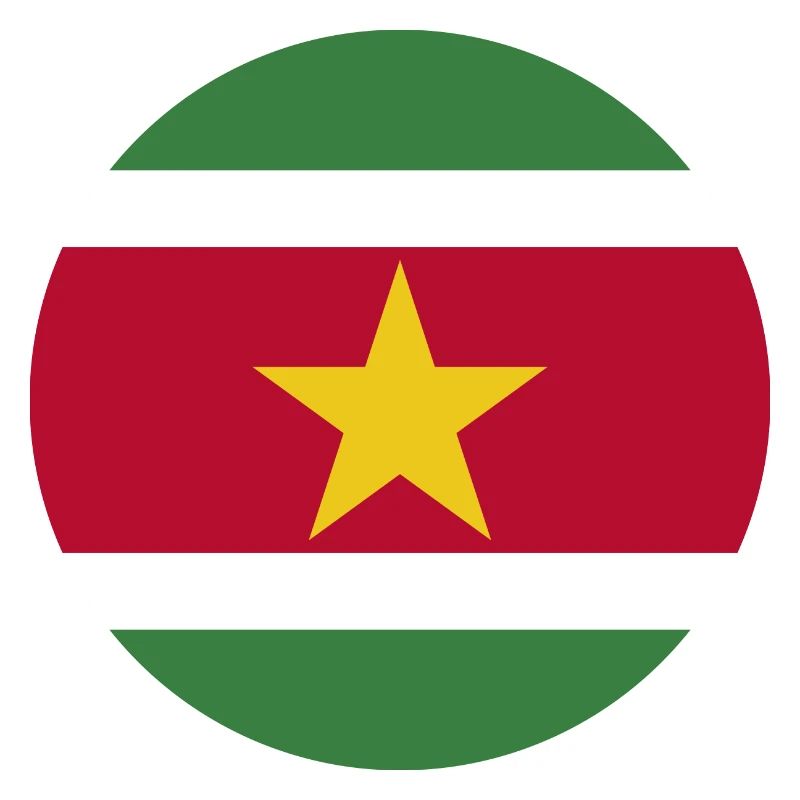 Autocollant rond drapeau du Suriname Idée cadeau Aufkleber
