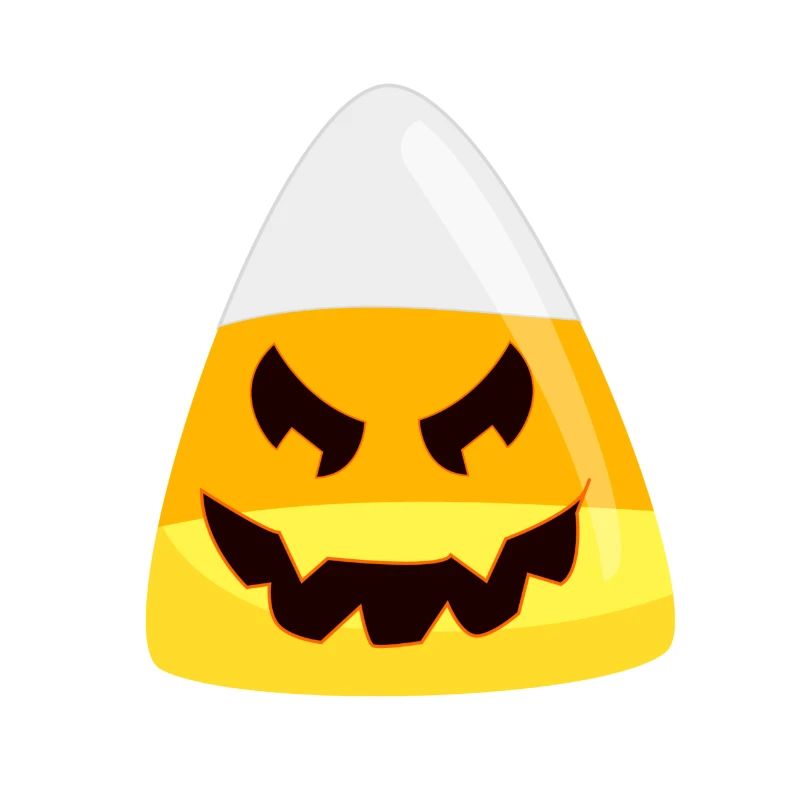 Visage d'émoticône citrouille Halloween Candy Corn