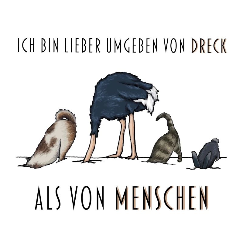 Ich hasse Menschen | Geschenkidee Tiere, Dreck DEU