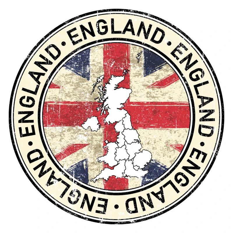 UK Map Flag Emblem