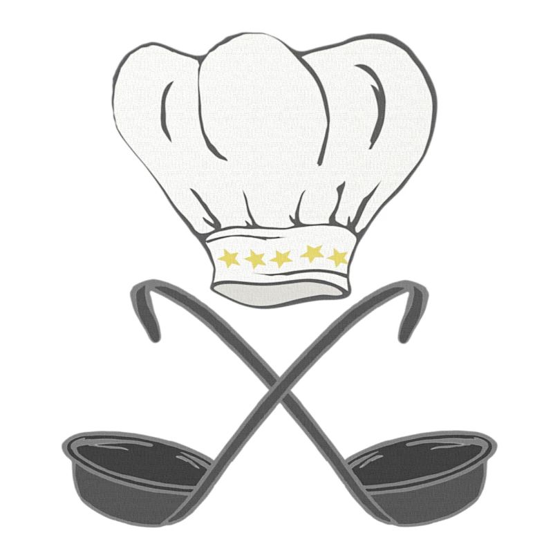 Toque de chef avec louches à soupe, cuisson