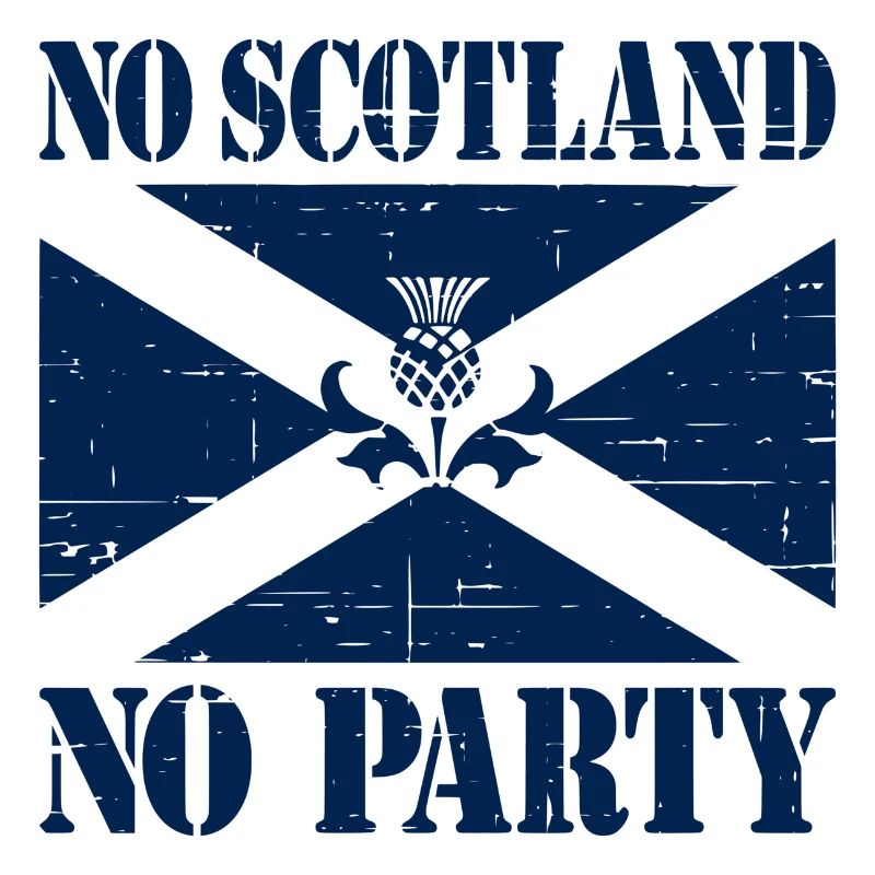 Slogan du drapeau sans l’Écosse pas de parti