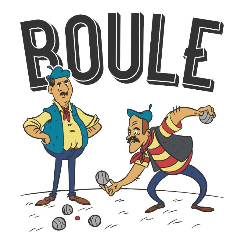 Pétanque deux joueurs avec boules de pétanque boules