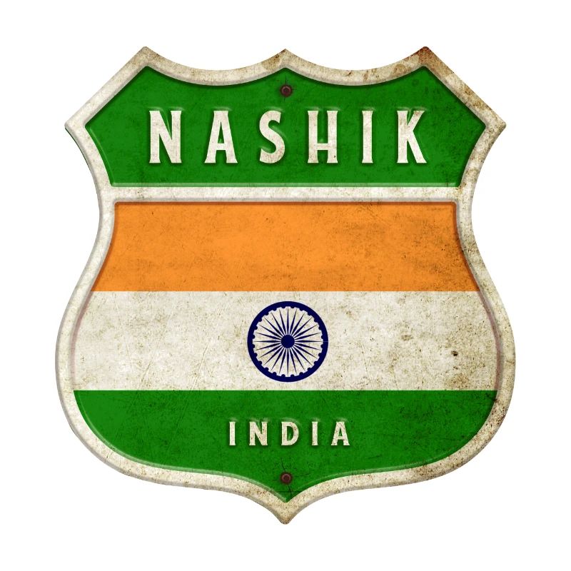 Nashik Inde Armoiries Drapeaux Design