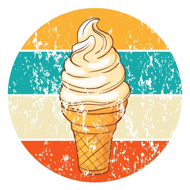 Vintage Retro Eistüte Softeis