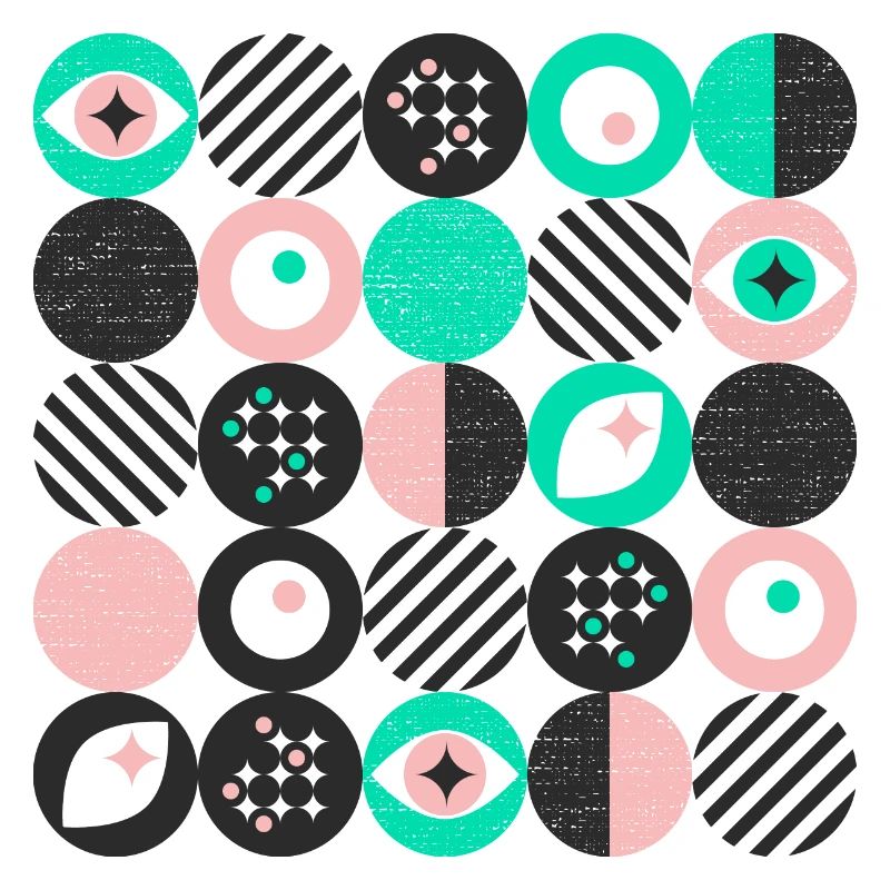 bold minimalism l dots l mint & pink