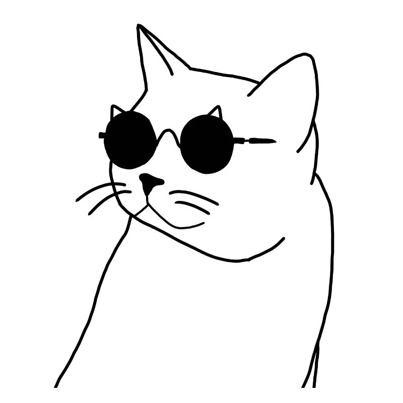 Katze mit Brille