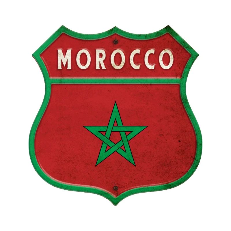 Maroc Armoiries Drapeaux Design
