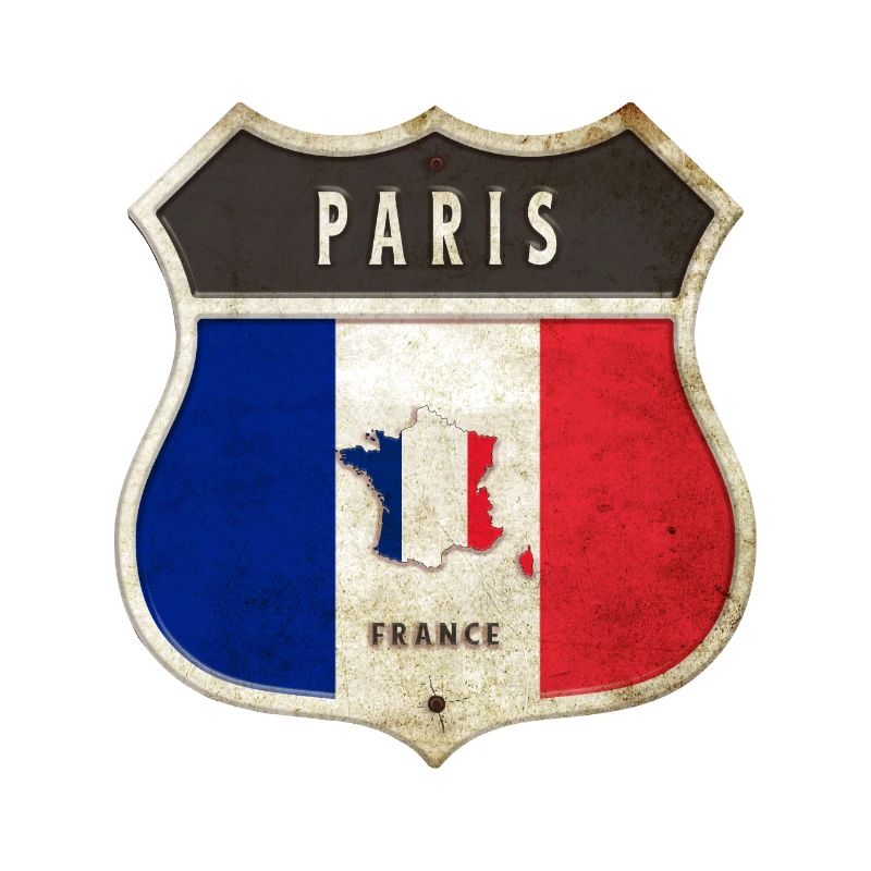 Paris Frankreich Wappen Flaggen Design
