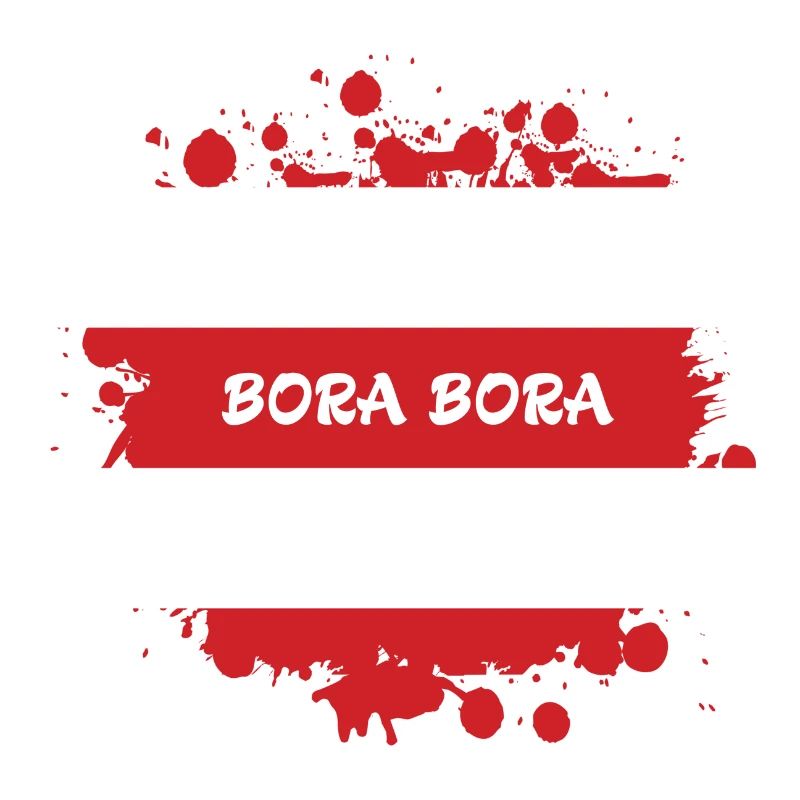 Bora Bora Klecks Flag Design