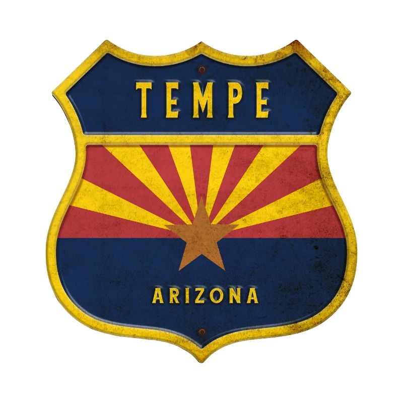 Tempe Arizona flags crest design