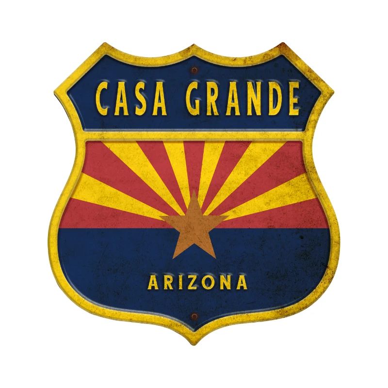 Casa Grande Arizona flags crest design
