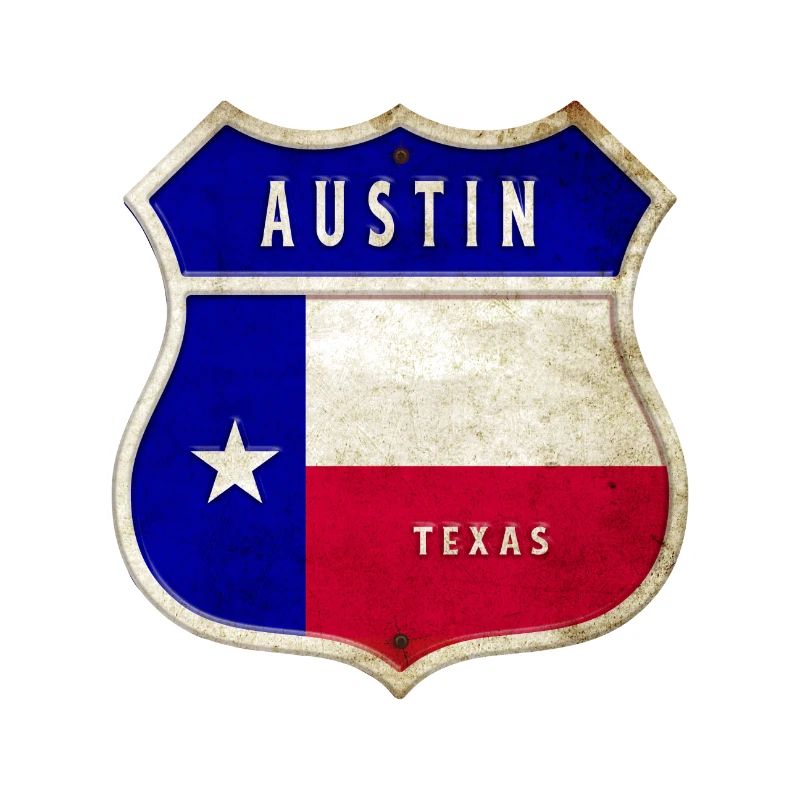 Drapeaux à écusson Austin Texas