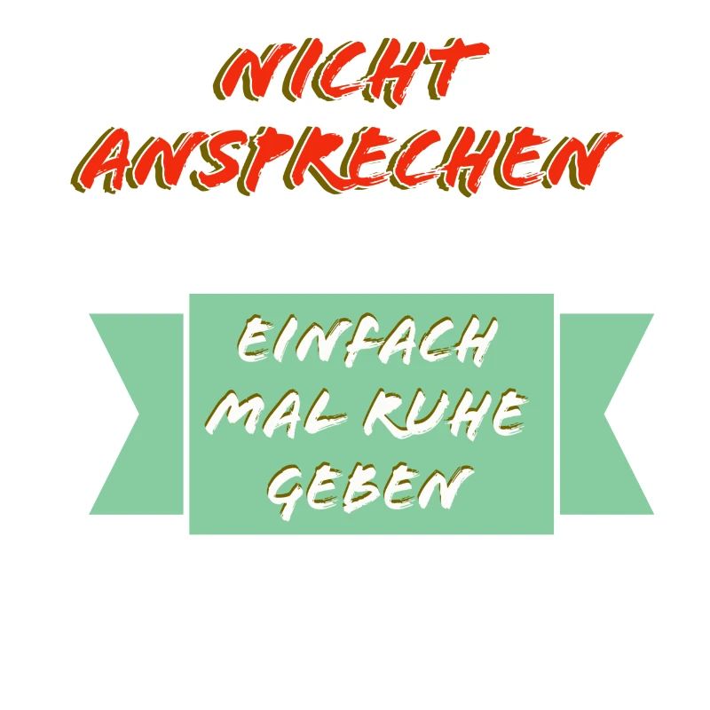 Nicht Ansprechen Ruhe Schild