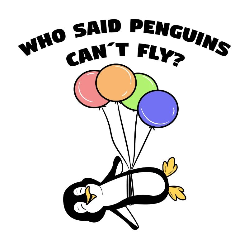 Luftballon Tier Pinguin Cool Statement Vogel