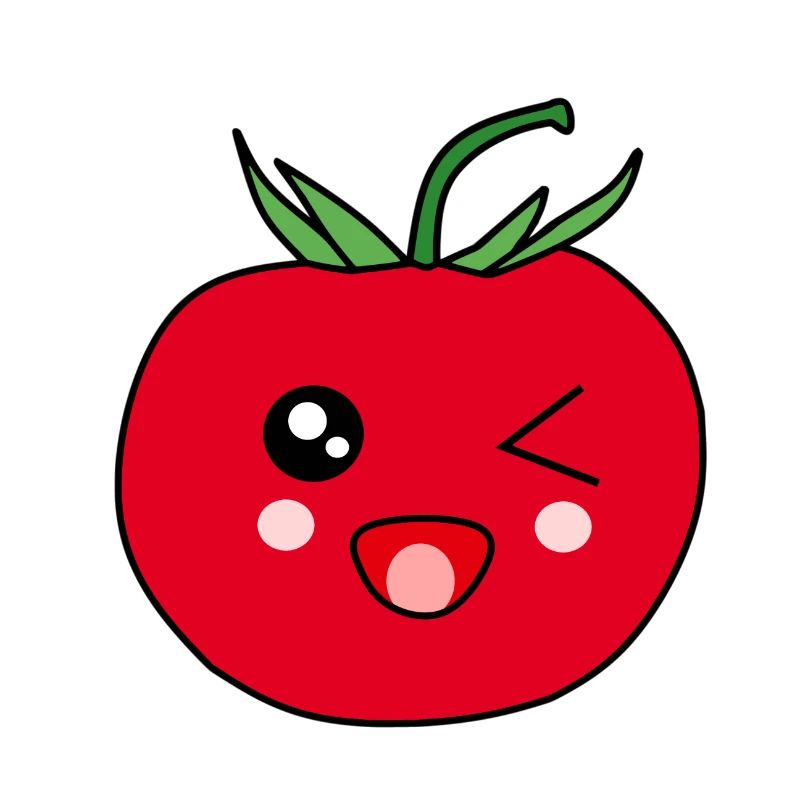 Drôle de Tomate avec Visage Kawaii Cadeau