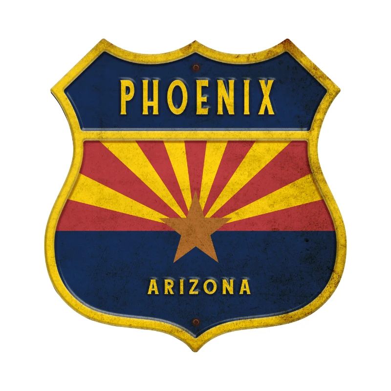 Design du blason du drapeau Phoenix Arizona