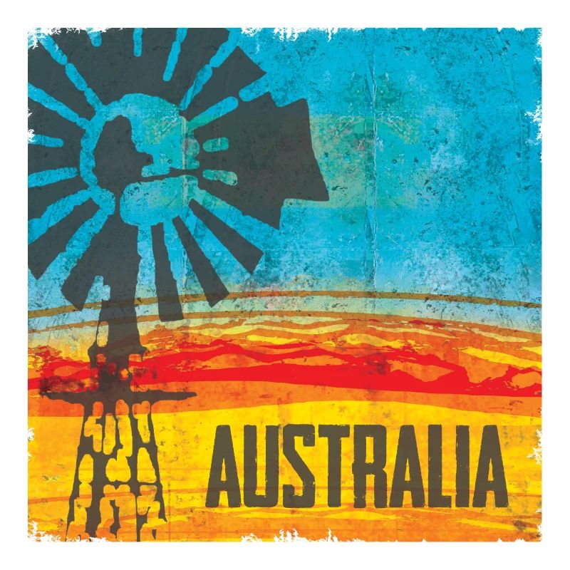 Moulin à vent Australie Vintage Design