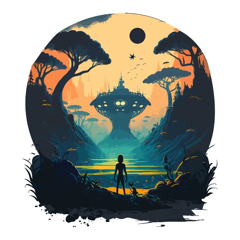 Espace extraterrestre vert